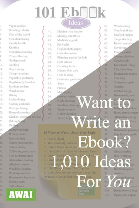 So you're going to write an ebook, but have no idea what to write about. Learn how to find your ideal ebook topic. #awai #ebooks #ebookideas #freelancewriting Book Writing Topic Ideas, How To Write Ebook, Ebook Writing Ideas, How To Make Ebook, Ebook Content Ideas, How To Write An Ebook Step By Step, How To Create Ebook, Ebook Topics Ideas, How To Make An Ebook