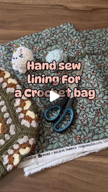 ByBloomAndMoon on Instagram: "Hand sew lining for a crochet bag! #crochet #crochetaddict #handsew #handmade #crochetinspiration #crochetinspiration #crochetbag #smallbusiness" Bag Crochet, Crochet Bag, Bag Making, Hand Sewing, Sewing, Crochet, Fabric