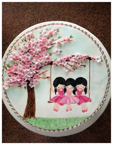 Cake For Sister Birthday, Birthday Cake For Sister, Best Friend Cake, Best Birthday Cake Designs, Sister Birthday Cake, The Best Birthday Cake, Unique Birthday Cake, Kue Fondant, Beautiful Cake Pictures