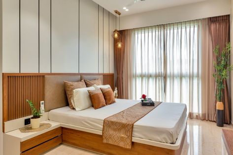 Bedroom Mdf Design, Bedroom Bed Design Bedroom Bed Design Indian, Bed Back Design Simple, Big Window In Bedroom, Back Boards For Beds, Only Bed Design, Indian Bedroom Design Interiors, Sunmica Bed Design, Modern Indian Bedroom Design