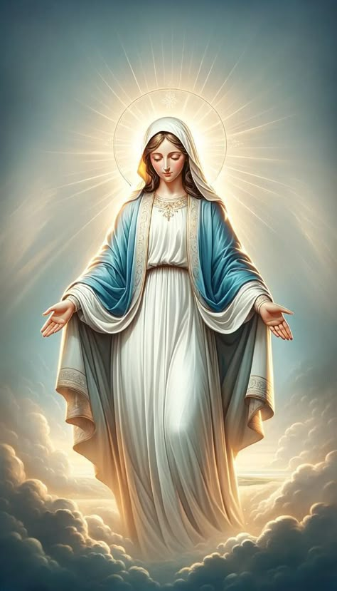 Virgin Mary Picture, Mary Jesus Mother, Mother Mary Pictures, Jesus Mother, Virgin Mary Art, Mother Mary Images, Jesus Christ Painting, Virgin Mary Statue, Images Of Mary