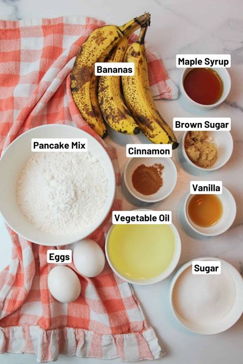 Pancake Mix With Banana, Banana Bread Using Pancake Mix Recipe, Pancake Mix Banana Muffins, Banana Bread Pancake Mix Recipe, Banana Pancakes Recipe 3 Ingredients, Banana Pancakes With Pancake Mix Recipe, Banana Recipes No Flour, Pancake Mix Banana Bread, Banana Pancake Muffins