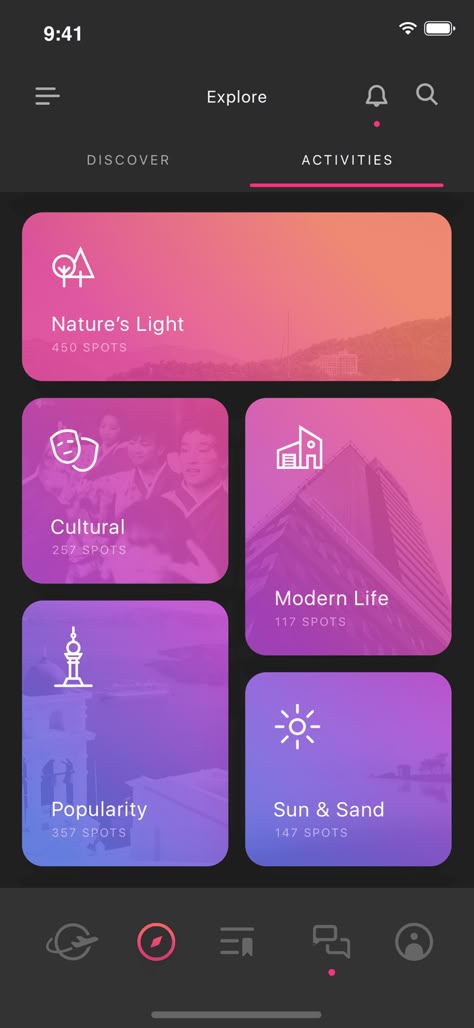 Cool Mobile App Design, Festival App Design, Gradient App Design, Gradient Ui Design, App Color Scheme, Desing App, Modern App Design, Travel App Design, Modern Ui Design