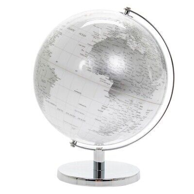 ad eBay - The Leonardo Collection Silver and White Globe. Colour : White and Silver. Height with Stand 34cm.