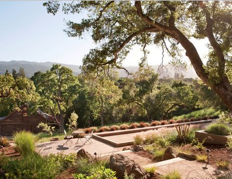 I want a bocce court - Bocce court California Arterra ; Gardenista Bocce Court Backyard, Sustainable Garden Design, Bocce Ball Court, Bocce Court, Hillside Garden, Bocce Ball, Contemporary Patio, Sky Landscape, Landscape Architects