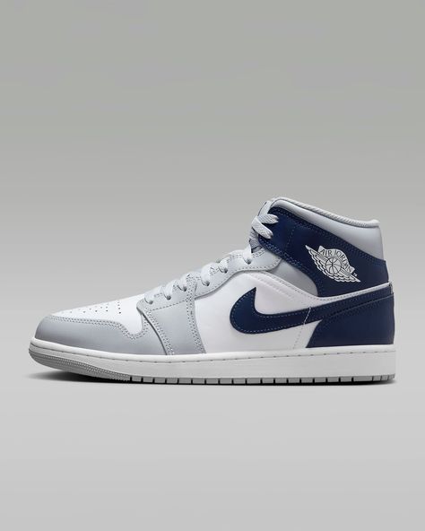 Air Jordan 1 Mid Men's Shoes. Nike.com Nike Air Jordans Outfit Woman, Air Jordan Outfits Men, Air Jordans Low, Nike Jordan Air 1, Air Jordan Blue, Nike Air Jordan Low, Jordans Aesthetic, Nike Air Jordans Outfit, Air Jordan 1 Mid White