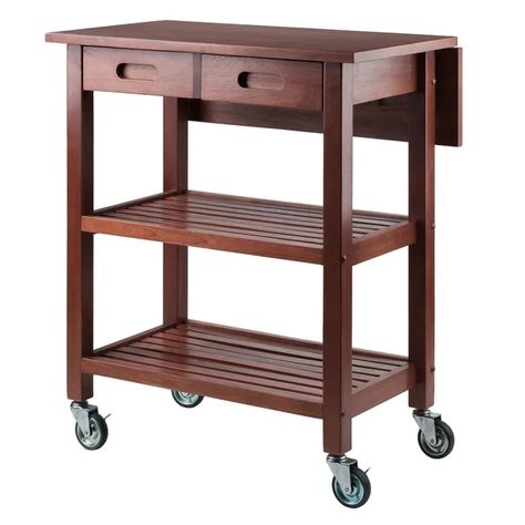 Jonathan Kitchen Cart Rolling Kitchen Cart, Wooden Cart, Slatted Shelves, Island Cart, Walnut Kitchen, Rolling Kitchen Island, Solid Wood Kitchens, Kitchen Island Cart, Kitchen Trolley