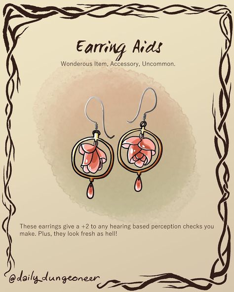 Empath Warrior, Dnd Earrings, Dnd Artifacts, Game Hooks, Blade And Soul, Dungeons And Dragons Art, Dnd Items, Ideas For Crafts, Fantasy Props