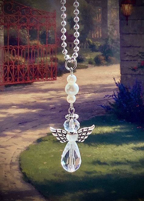 Guardian Angel Gifts, Rearview Mirror Charm, Angel Charms, Beaded Angels, Crystal Angel, Angel Charm, Bouquet Charms, Angel Gifts, Rear View Mirror Charm