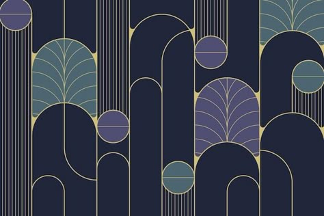 Art Deco Pattern Geometric, Fiori Art Deco, Art Deco Pattern Design, Gold Art Deco Pattern, Art Deco Background, Art Deco Geometric Patterns, Arte Art Deco, Interior Art Deco, Art Deco Motif