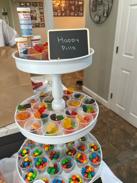 Anesthesia Party Ideas, Np Graduation Party Ideas, Nursing Student Party Ideas, Nurses Graduation Party Ideas, Nursing Theme Party, Medical Match Day Party, Nursing Dessert Table, Pharmacist Party Ideas, Medical Themed Food Ideas