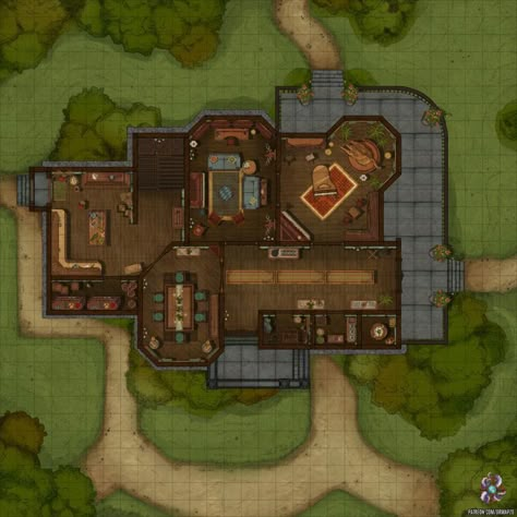 https://www.patreon.com/drmapzo #dnd #map #dungeonsanddragons #battlemap #fantasy #dungeon #house #mansion #victorian #woods #building #manor #5e #5eart #5emap #environment #adventure #magic #outdoors #wilderness #plains #forgottenrealms #roll20 #fantasygrounds #gameart #art #tabletop #rpg #pathfinder #heroclix #encounter #grid #miniatures #cartography Mansion Victorian, Red Hair Anime Guy, Dungeons And Dragons Rules, Fantasy Dungeon, Fantasy City Map, House Mansion, Building Map, Dnd World Map, Dnd Classes