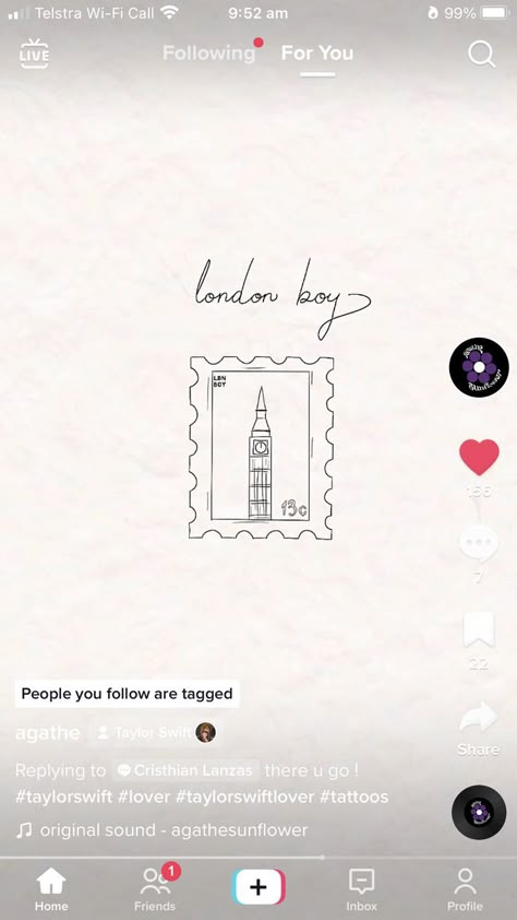 Uk Inspired Tattoo, London Post Stamp Tattoo, Minimalist London Tattoo, London Tatoos Ideas, London Tattoo Minimalist, London Themed Tattoo, Tattoos To Get In London, London Postage Stamp Tattoo, England Stamp Tattoo