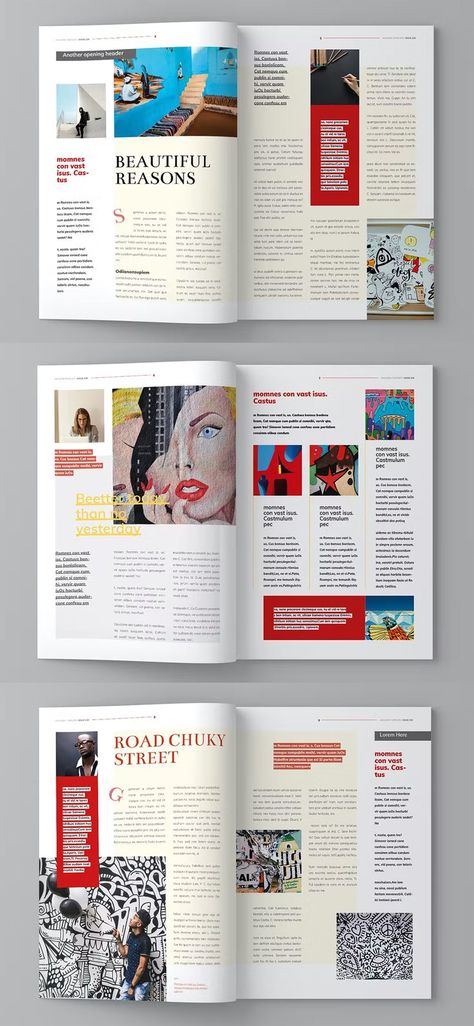 Modern Magazine Template INDD. 15 Custom Pages. A4 & US letter format paper size. Modern Magazine, Media Magazine, Cool Magazine, Letter Format, Magazine Template, Promote Your Business, Page Design, Paper Size, Design Template