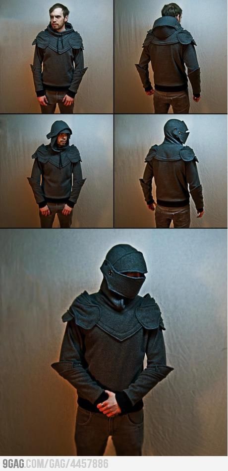 SOF Works Knight Hoodie, Armor Hoodie, Grey Knights, Geek Clothes, Knight Armor, Suit Of Armor, Project Inspiration, Assassins Creed, Narnia