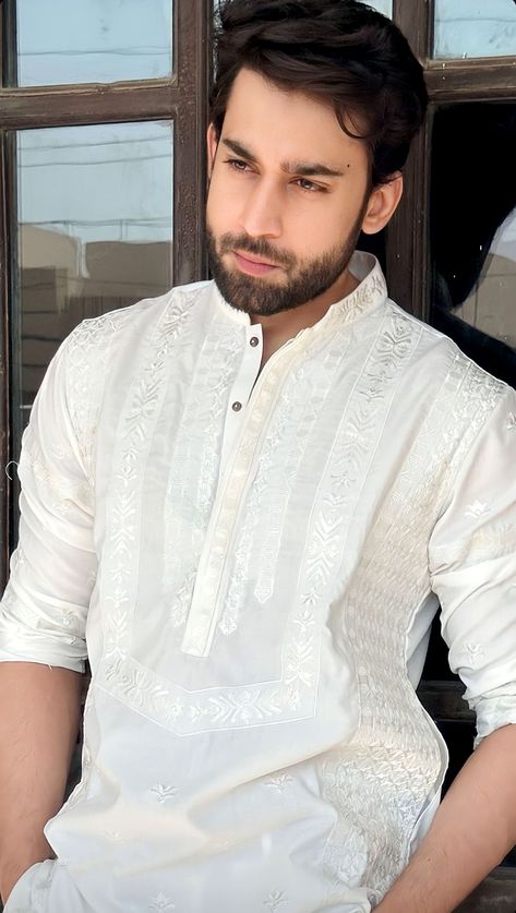 🤍✨ Bangs Cut, Latest Kurta Designs, Imran Abbas, Hairstyles For Gowns, Bilal Abbas Khan, Wedding Kurta, Pakistani Kurta, Bilal Abbas, Kurta Pajama Men