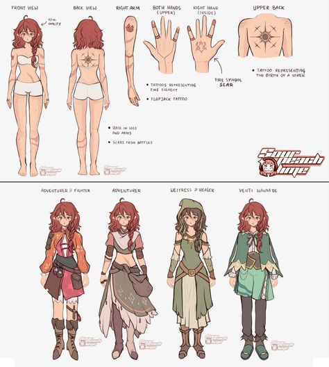 Character Outfit Reference Sheet, Character Sheet Poses Design Reference, How To Draw Dnd Characters, Dnd Sharpshooter, Dnd Oc Reference Sheet, Dnd Sheet Character, Dnd Oc Drawing, Dnd Character Sheet Ideas, Character Design Webtoon