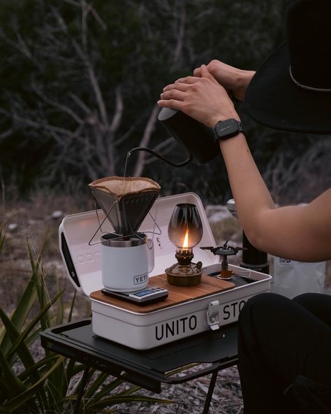 Pouring over good vibes. ☕🍃 Thank you for taking the time to view my content! If you get inspired by what you see, please consider following @chaseprettyplaces or pass it along to your coffee and outdoor-loving companions. DM to collaborate. 🤝 . . . #unito #toyosteel #simplepleasures #getoutdoors #coffeeadventure #coffeepeople #outdoorcoffee #slowliving #coffeewithaview #coffeeoutdoors #specialtycoffee #campcoffee #coffeemoments #coffeebrewing #coffeeculture #slowmoments #createtoinspire ... Coffee And Camping, Coffee Camping, Camping Setup, Chill Time, Camping Photography, Camping Aesthetic, Camp Vibes, Camping Coffee, Coffee To Go