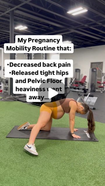 62K views · 2.8K likes | Shayli Campbell | Fitness Trainer & Pre/Post Natal Specialist on Instagram: "Dealing with tightness in your back and hips during pregnancy?! 🤨🤰🏽 Try adding this simple routine to the end of your workouts or before you go to bed and watch how your hips release, your lower back pain eases, and your pelvic floor heaviness fades 🙌🏽 Let me know if you try! .   ▪️Assisted ball cat/cow’s: 6-10 reps ▪️Adductor rock backs: 6-10 each leg ▪️Deep squats: 6-10 reps (hold and breathe for 5-10 seconds each one, release that pelvic floor) ▪️All 4’s internal rotation rock backs: 6-10 reps ▪️Child’s pose w/side to side reaches: as long as you want! Feels so good 🙏🏽 .  .  .  .  .   #pregnancystretches #mobility #stretching #routine #pregnancy #fitpregnancy #pelvicfloorstretche Pregnancy Stretches, Simple Routine, Cat Cow, Stretching Routine, Pregnancy Workouts, Deep Squat, Pregnancy Advice, Hip Stretches, Postnatal Workout