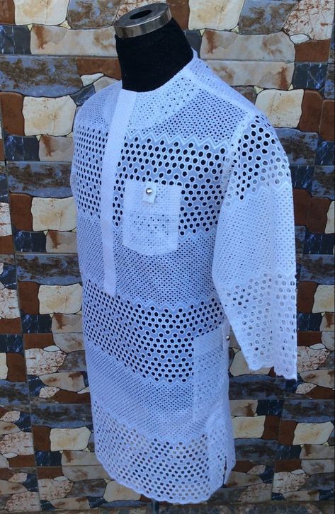 White Lace Agbada Styles Men, Lace For Men African, Men Lace African Wear, Lace Agbada Styles Men, Dry Lace Styles Nigerian, Lace Shirt Men, Lace Styles Nigerian, Vintage Outfits For Men, Latest Lace Styles