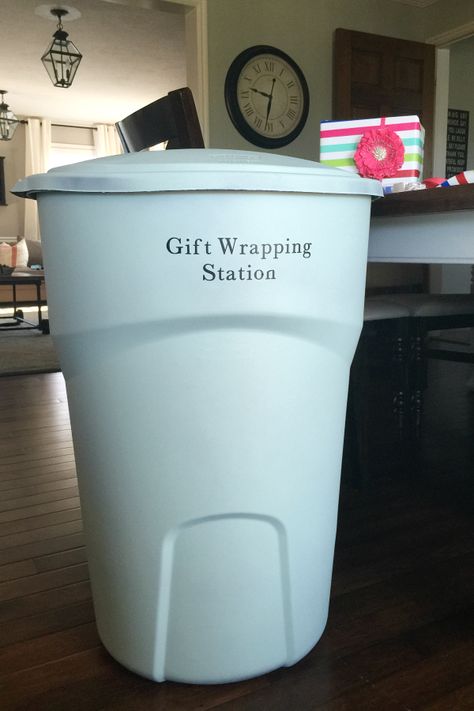 gift-wrap-station 2 Christmas Wrap Storage Ideas, Portable Gift Wrapping Station, Gift Wrapping Table, Organizing Gift Wrapping Supplies, Organizing Wrapping Paper And Gift Bags, Gift Wrapping Storage Ideas, Christmas Wrapping Station, Gift Wrap Storage Ideas, Organizing Gift Bags