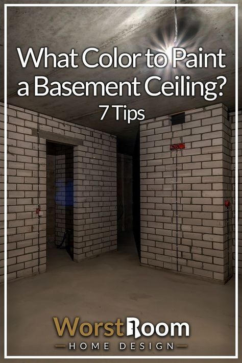 What Color To Paint a Basement Ceiling? 7 Tips Best Color To Paint Exposed Basement Ceiling, Painting Open Ceiling Basement, Painting A Basement Ceiling, Exposed Basement Ceiling Painted White, Painted Basement Ceiling Ideas, Brown Painted Basement Ceiling, Black Open Ceiling Basement, Unfinished Basement Ceiling Painted, Basement Ceiling Color Ideas