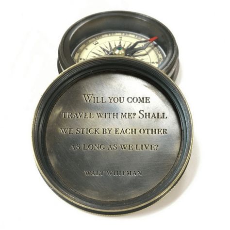 Compass Quotes, Compass Decor, Walt Whitman Quotes, Neighborhood Gifts, Uplifting Art, Modern Organic Home, Lovely Thoughts, Leaves Of Grass, Engraved Compass