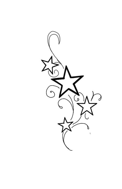 Leg Star Tattoos, Y2k Symbols Tattoo, Small Tattoos White Background, Star Tattoos Designs, Cool Star Design, Easy Tattoo Ideas For Beginners, Dot Shading Tattoo, Unique Star Tattoos, Simple Tattoo Outlines