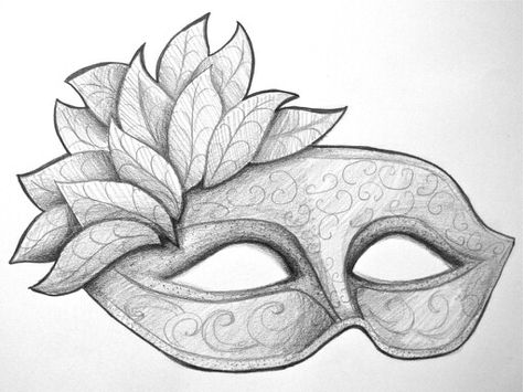 Mardi Gras mask Mask Drawing Ideas, Masquerade Mask Drawing, Mask Draw, Drawing Rocks, Art Alevel, Mask Drawing, Design Art Drawing, Clip Art Pictures, Mask Tattoo