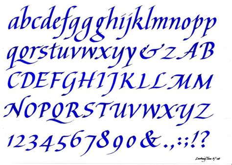 ITALIC. Developed during the Renaissance in Italy in the 15th & 16th centuries. It was used as a form of handwriting and in wood engravings and is characterised by being more flourished than the Roman and Carolingian hands.  The letter strokes appear parallel, even when one is slightly curved, and the letters are evenly spaced. The lowercase letters are based around the letter 'a' and the capitals are based on a compressed 'O'. Italic Calligraphy, Alphabet Calligraphy, Calligraphy Wallpaper, Calligraphy Letters Alphabet, Gothic Ideas, Calligraphy Lessons, Calligraphy Workshop, Calligraphy Tutorial, Handwriting Alphabet