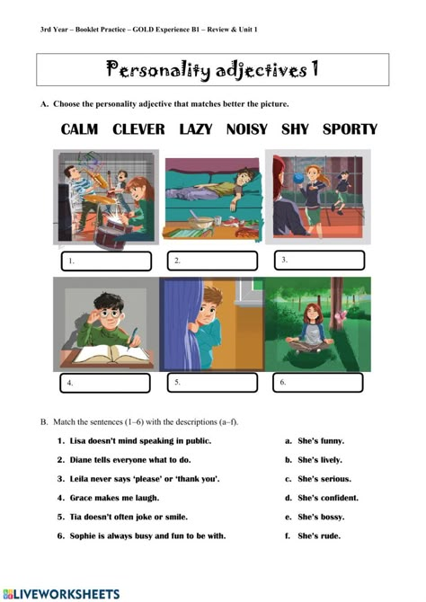 Adjective Of Personality Worksheet, Descriptive Adjectives Worksheets, Personal Adjectives Worksheets, Personality Adjectives Worksheets, Personality Worksheet, Character Adjectives, Character Traits Worksheet, Characters Worksheet, Adjectives For Kids