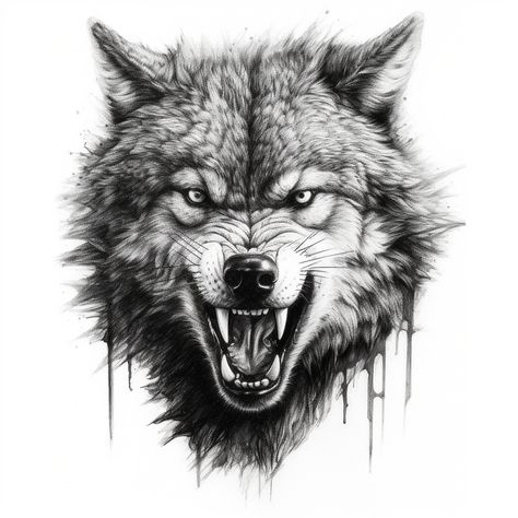 Tattoos Wolf Men, Mad Wolf Tattoo, Wolf Snarling Tattoo, Wolf Teeth Tattoo, Aggressive Wolf Tattoo, Wolf Growling Tattoo, Wolf Tattoo Design Men Arm, Growling Wolf Tattoo, Wolf Tattoo Design Men