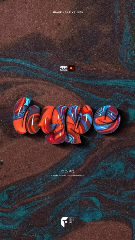 3D Abstract Text | Adobe Illustrator Tutorial   You can find the long and slow version on my YouTube channel Uzun ve yavaş versiyonunu YouTube kanalımda bulabilirsiniz 📍 Link Bio  ▪️Tutorials by @ferhatsozeriart   #photoshoptutorials  #photoshopeğitim  #illustratortutorial #grafiktasarım #3d #effects Adobe Illustrator 3d Tutorial, 3d Illustration Tutorial, Black Poster Design, 3d Illustrator Tutorial, Illustrator 3d Tutorials, Adobe Illustrator Poster, Illustrator 3d, Poster Design Tutorials, Photoshop Tutorial Graphics