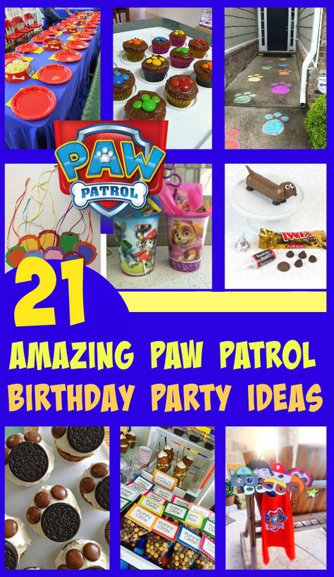 If you are thinking of throwing your children a puppy party then these 21 Awesome Paw Patrol Party Ideas will have you being creative in no time at all. Paw Patrol 3rd, Paw Patrol Party Ideas, Paw Patrol Birthday Theme, Birthday Paw Patrol, Paw Party, Puppy Birthday Parties, Paw Patrol Cake, 3rd Birthday Ideas, Paw Patrol Birthday Party