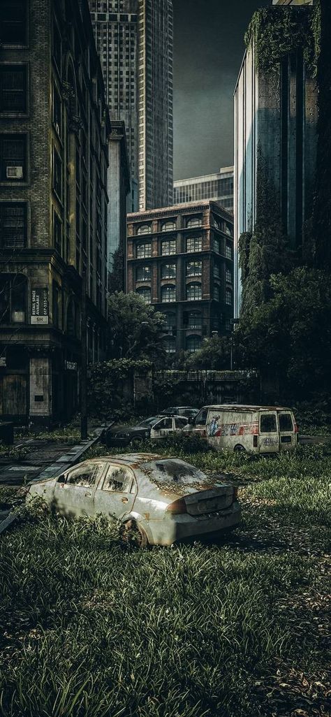 Apocalyptic Landscape, Apocalypse Landscape, Post Apocalyptic City, Dystopian Art, Dystopian Aesthetic, Abandoned City, Apocalypse World, Apocalypse Aesthetic, Post Apocalyptic Art