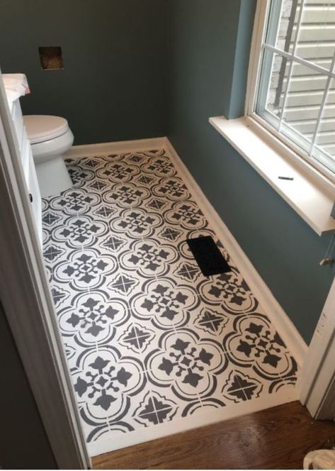 Small Half Bathrooms, Bad Inspiration, Flooring Inspiration, Basement Bathroom, Bathroom Redo, Half Bathroom, Bathroom Renos, Bath Remodel, Cement Tile