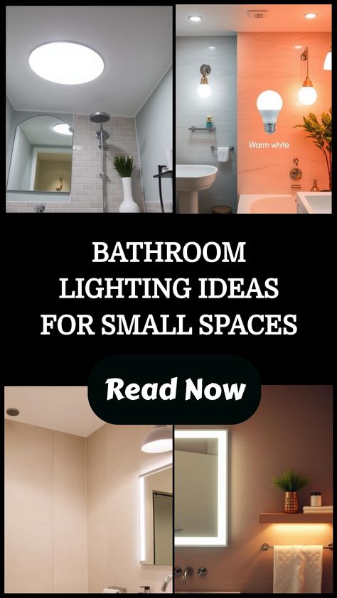 Discover clever bathroom lighting ideas for small spaces that maximize brightness and style. Transform your compact bathroom with these illuminating solutions. Bathroom Lighting Over Surface Mount Medicine Cabinet, Bathroom Lamps Ceiling, Low Ceiling Bathroom Lighting, Nordic Bathroom Lighting, Lighting In Small Bathroom, Water Closet Lighting, Sink Lighting Bathroom, Small Bathroom Vanity Lights, Small Space Lighting