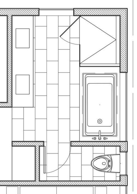 7 Bathrooms That Prove You Can Fit It All Into 100 Square Feet Master Bath Remodel With Tub, Master Bath Layout, Bath Layout, Bathroom Layout Ideas, Small Master Bath, Small Bathroom Layout, Bathroom Remodel Cost, Bathroom Addition, Bathroom Plans