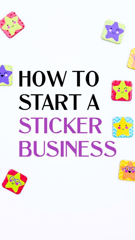 Start A Sticker Business, Silhouette Cameo Projects Beginner, Stickers Design Ideas, Sell Stickers, Selling Stickers, Ecommerce Startup, Starting An Etsy Business, Sticker Business, Make Stickers