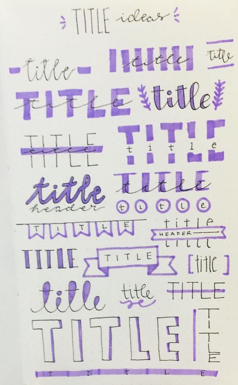 Title Lettering Ideas Bullet Journal Titles, Bullet Journal Headers, Studera Motivation, Hand Lettering Styles, Bullet Journal Font, Title Ideas, Bullet Journal Banner, Journal Fonts, Bullet Journal Notes