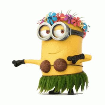 Minions Dance GIF - Minions Dance Hawaiian - Discover & Share GIFs Minion Humour, 3 Minions, Minion Characters, Minion Costumes, Dance Gif, Minions Love, Cute Minions, Despicable Me 2, Kusadasi