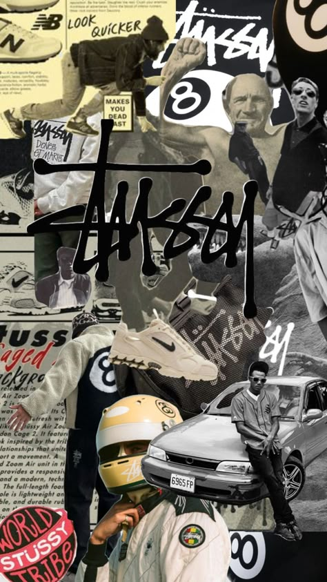 Cool Wallpaper Iphone Vintage, Stussy Wallpaper, Streetwear Wallpaper, Just Do It Wallpapers, Stussy Vintage, Album Cover Wallpaper Collage, Iphone Wallpaper For Guys, Iphone Dynamic Wallpaper, Sassy Wallpaper