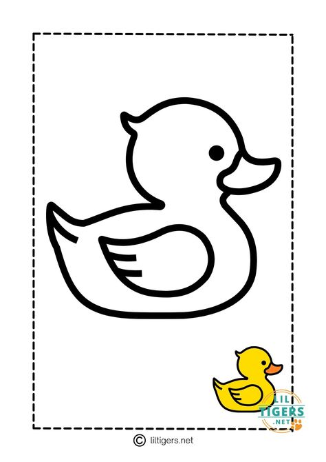 Duck Printable Template, Rubber Duck Template, Duck For Coloring, Rubber Duck Outline, Duck Applique Pattern Free, Animal Templates Printable Free Pattern, Duck Template Free Printable, Animal Templates Printable Free, Duck Crafts For Preschoolers