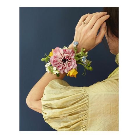 when in doubt, wear flowers 🌸🌼🌺 Corsage Wedding Mother, Whimsy Wedding, Bridesmaid Corsage, Wrist Flowers, March Wedding, Colorful Palette, Corsage And Boutonniere, Flower Corsage, Corsage Wedding