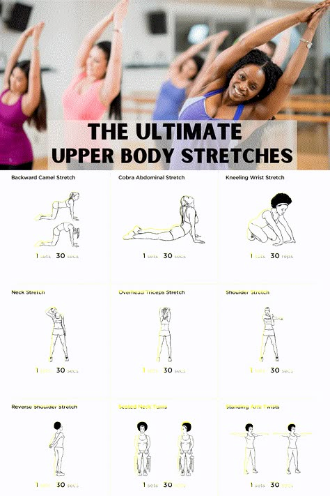 Before starting your upper body routine perform these stretches to lengthen your muscles and warm up your body. #stretch #upperbodystretch #smr #myofascialrelease #armstretches #stretches #pilates Best Arm Stretches, Upper Body After Workout Stretch, Upper Body Cool Down, Static Upper Body Stretches, Upper Body Static Stretches, Stretches For Arm Day, Arm Workout Stretches, Arm And Back Stretches, Upper Body Cool Down Stretches