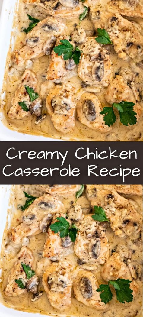 do you love creamy food ? you'll be in love with this one, it is easy and quick to make , if you're craving more delicious recipes , follow us for more Low Fat Casserole Recipes, Low Calorie Casserole Recipes, Low Calorie Chicken Casserole, Chicken Gloria Casserole, Chicken Gloria, Low Calorie Casserole, Creamy Food, Homemade Cream Of Mushroom, Food Casseroles