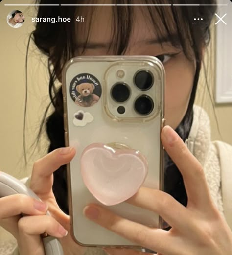 Korean Style Phone Case, Phone Cases Korean, Korean Phone, Korean Phones, Korean Phone Cases, Transparent Heart, Kawaii Phone Case, Iphone Obsession, Summer Office