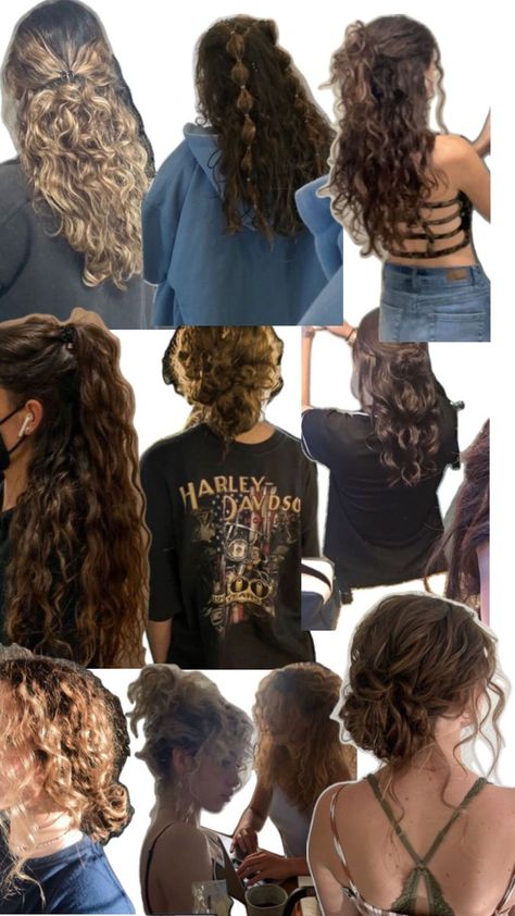 Effortless Beach Waves Trends: Relaxed and Natural Hairstyles for Sun-Kissed Beauty Curl Hair Outfits, Hairstyles On Wavy Curly Hair, Hairstyles For Waves Hair Natural, Hair Inspo Style Curly, Haircuts For Long Hair Wavy Naturally, Curly Hair Styles For Concert, Side Path Hairstyles Long Hair, Hairstyles For Waves Hair, Curl Wavy Hairstyles