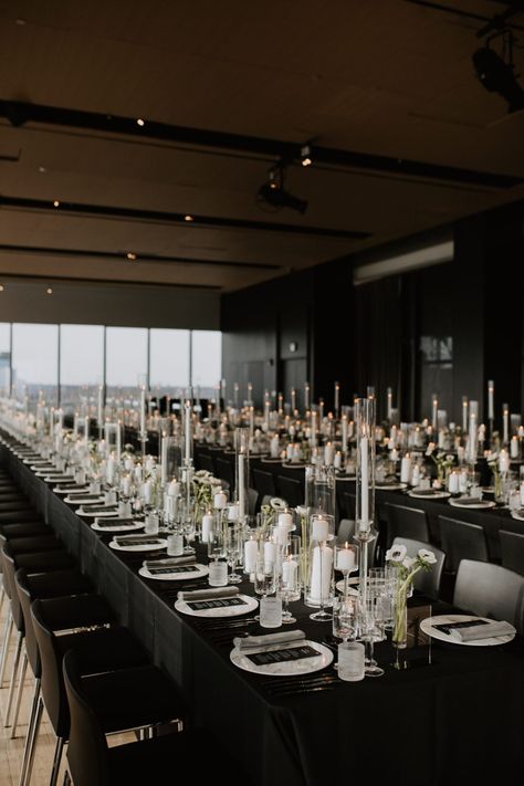 Black And White Wedding Theme Receptions, Dark Romantic Wedding Decor, Black And White Aesthetic Wedding, Black White Green Wedding, Black White And Green Wedding, Wedding Starter, Black And White Theme Wedding, Black Tie Wedding Theme, Black Tie Wedding Decor