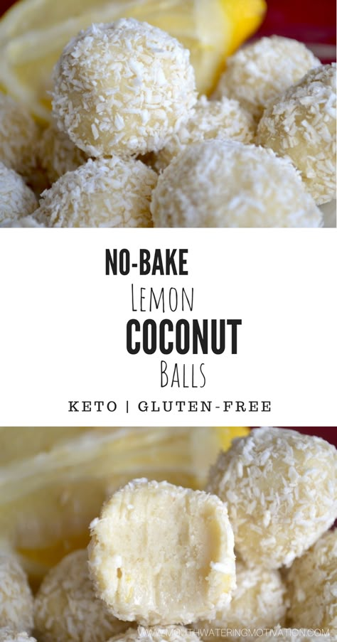 Lemon Coconut Balls, Dolce Poche Calorie, No Bake Lemon, Fat Bomb Recipes, Coconut Balls, Postre Keto, Bomb Recipes, Desserts Keto, Fat Bomb